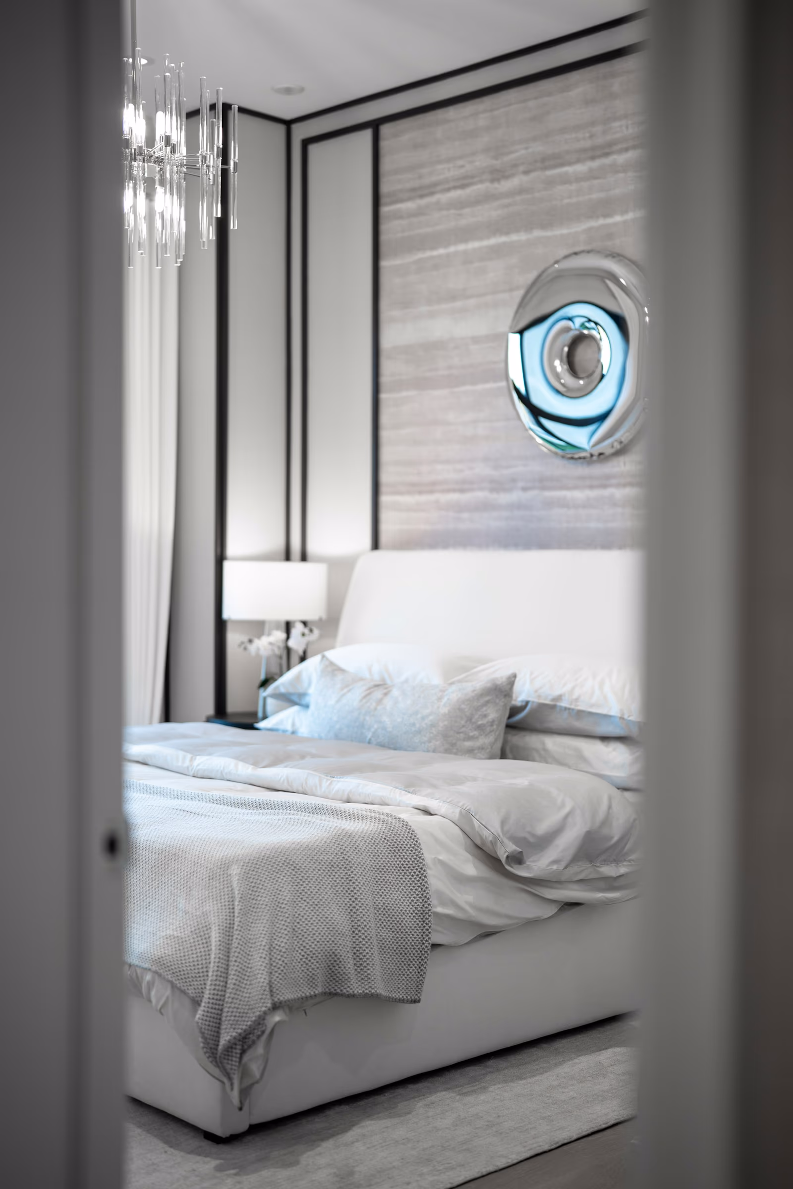 Polished residential bedroom prepared for detailed cleaning